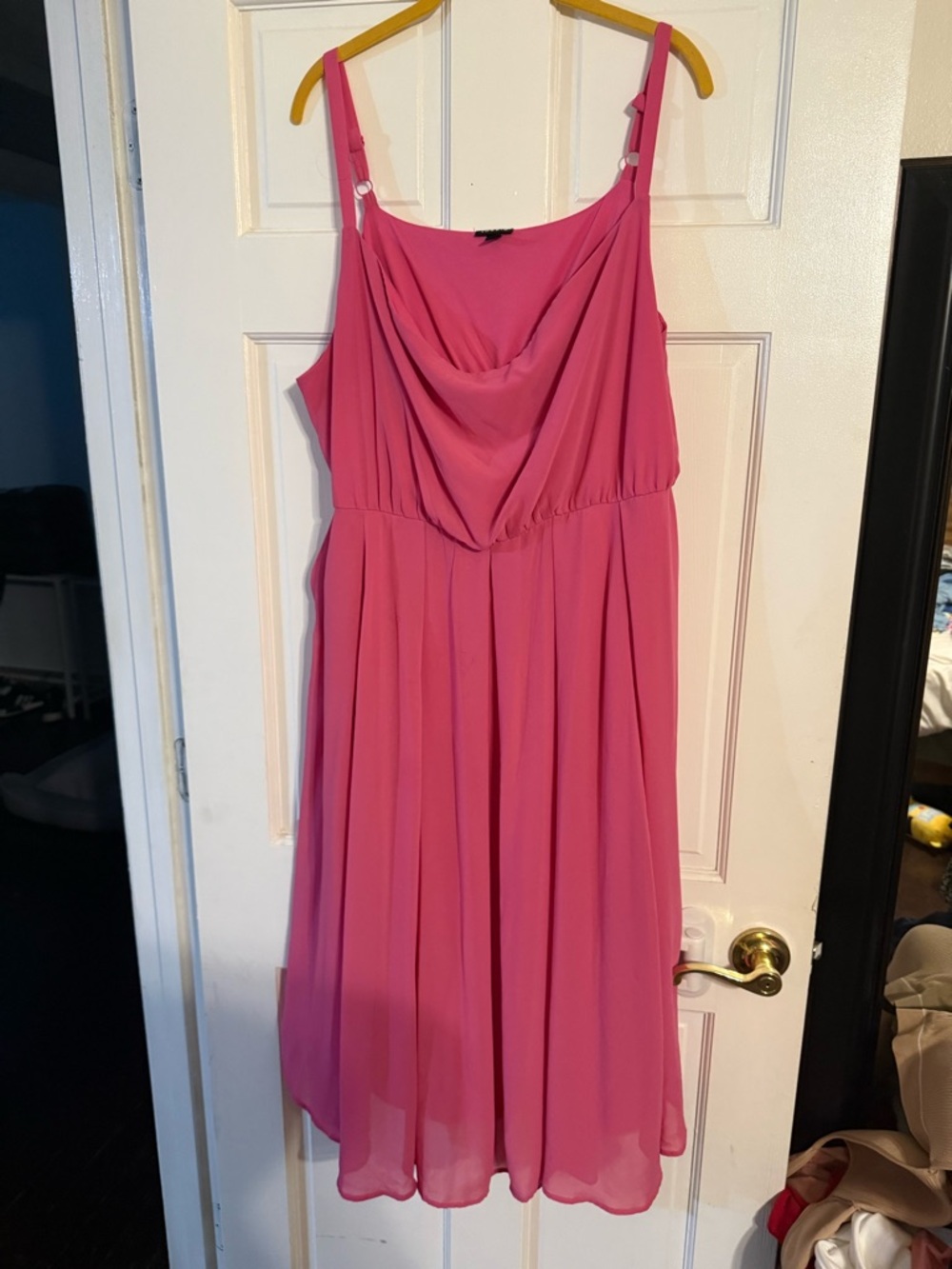 torrid Hot Pink Cowl Neck Midi Dress